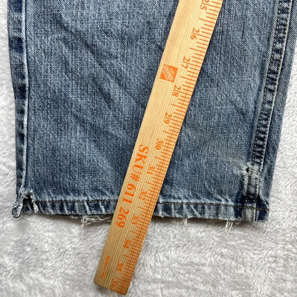 Levi's 559 Loose Fit Straight Jeans Mens Blue Denim Distressed Classic - 34X32.5